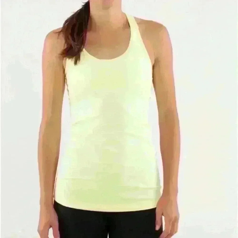 Lululemon Cool Racerback
Slope Stripe Polar  Cream Clarity Yellow